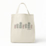 retroflora line grocery tote with  type bag