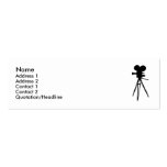 Rétros cartes de profil de silhouette d'appareil-p cartes de visite professionnelles