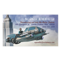 Rétros cartes de visite de Rocketeer Modèles De Cartes De Visite