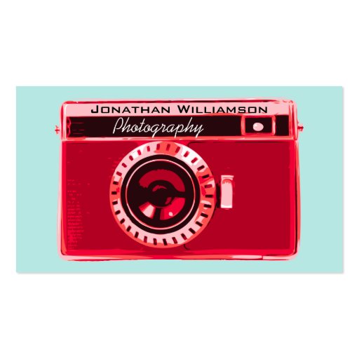 Rétros cartes de visite rouges de photographie d'a modèle de carte de visite