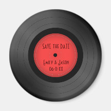 Rétros économies de disque vinyle l'aimant de date