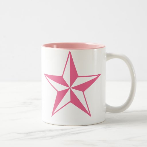 Rétros étoiles roses et noires tasse à café