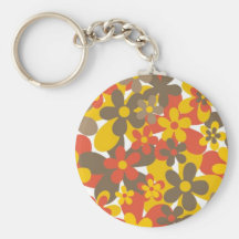 Rétros fleurs de ressort porte-clefs