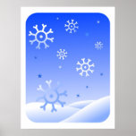 Rétros flocons de neige posters