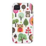 Rétros hibou et coque iphone mignons de motif d'ar coque Case-Mate iPhone 4