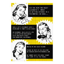 Rétros invitations de partie de gallons Bacheloret