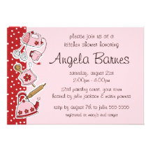 Rétros invitations de wedding shower de cuisine