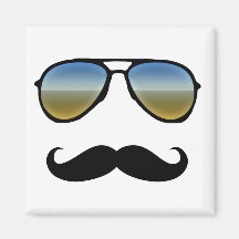 Rétros lunettes de soleil drôles avec la moustache magnets pour réfrigérateur
