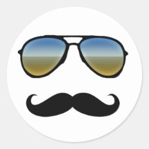Rétros lunettes de soleil drôles avec la moustache adhésifs