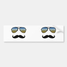 Rétros lunettes de soleil drôles avec la moustache adhésif pour voiture