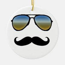 Rétros lunettes de soleil drôles avec la moustache décorations pour sapins de noël