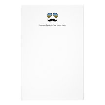 Rétros lunettes de soleil drôles avec la moustache papier à lettre