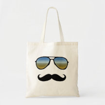 Rétros lunettes de soleil drôles avec la moustache sacs fourre-tout