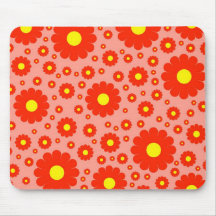 Rétros marguerites Mousepad Tapis De Souris