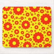 Rétros marguerites Mousepad Tapis De Souris