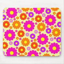 Rétros marguerites Mousepad Tapis De Souris