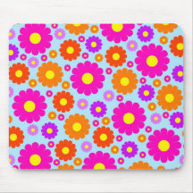 Rétros marguerites Mousepad Tapis De Souris