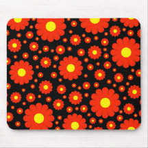 Rétros marguerites Mousepad Tapis De Souris
