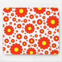 Rétros marguerites Mousepad Tapis De Souris