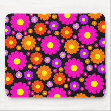 Rétros marguerites Mousepad Tapis De Souris