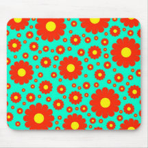 Rétros marguerites Mousepad Tapis De Souris