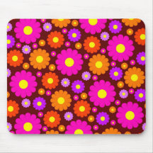Rétros marguerites Mousepad Tapis De Souris