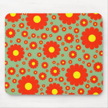 Rétros marguerites Mousepad Tapis De Souris