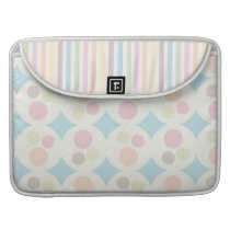 rétros rayures et points d'arc-en-ciel en pastel housses macbook