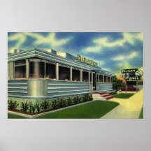Rétros restaurants classiques vintages, wagon-rest poster