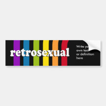 RETROSEXUAL BUMPER STICKERS