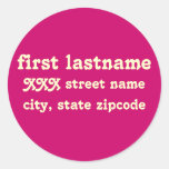 return address label - personalize round stickers