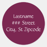 return address label - personalize round stickers
