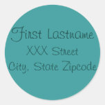 return address label - shades of blue sticker