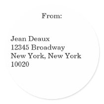 Return Address label