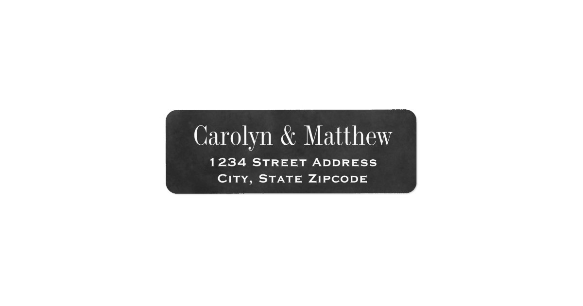 return address labels black chalkboard style zazzle black return address labels