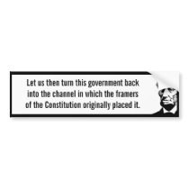 Return Government to Constitution (Lincoln) Bumper Sticker