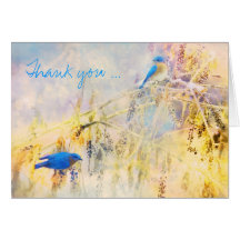 Return of spring ,Bluebird Thank you cards