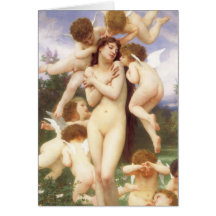 Return of Spring by Bouguereau, Vintage Angels Cards