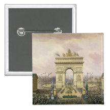 Return of the Ashes of the Emperor to Paris Pinback Buttons