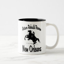 Return Rebuild Renew New orleans Jackson Square BW Coffee Mugs