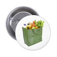 Reusable shopping bag full of groceries