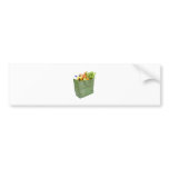 Reusable shopping bag full of groceries bumper stickers