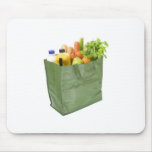Reusable shopping bag full of groceries mousepads