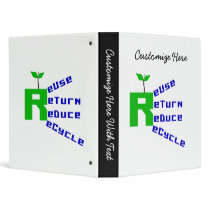 Reuse Return Reduce Recycle T shirts and Gifts Binders