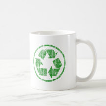 Réutilisant pour sauver la terre de planète, symbo tasse à café