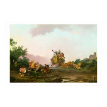 Revellers on a Coach, c.1785-90 (oil on canvas) posters