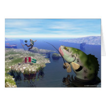Revenge of the Mutant Bass Greeting Card