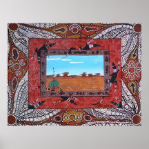 RÊVER DE DÉSERT DE GOANNA AFFICHE
