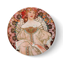 Reverie Alphonse Mucha Pinback Buttons