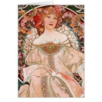 Reverie Alphonse Mucha Greeting Card
